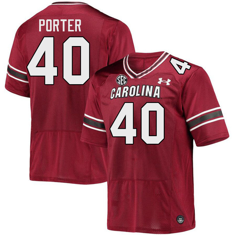 Men #40 Ronnie Porter South Carolina Gamecocks 2023 College Football Jerseys Stitched-Garnet